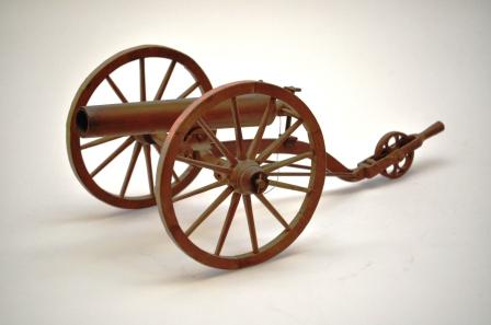 A model of a wooden cannon gun
