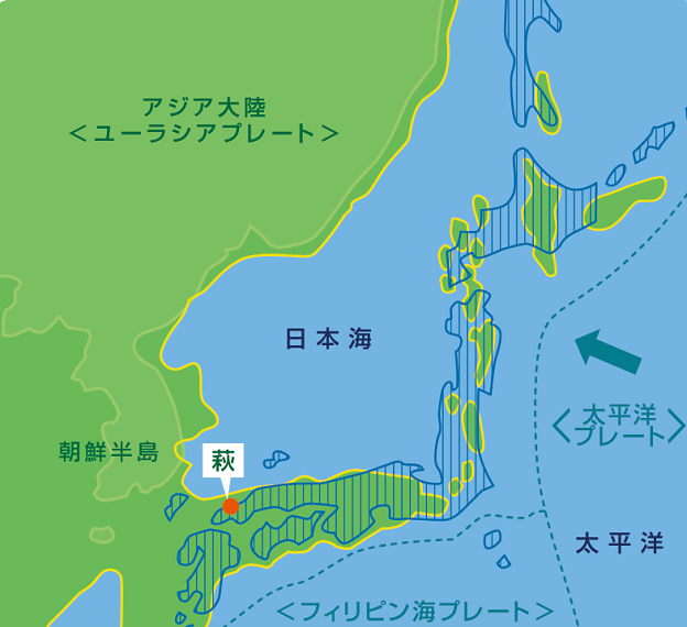 日本列島が大陸から分離し日本海ができたころの画像