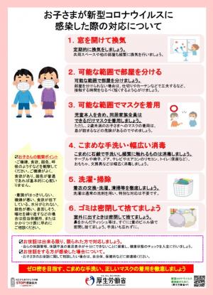 お子さまが新型コロナウイルスに 感染した際の対応について