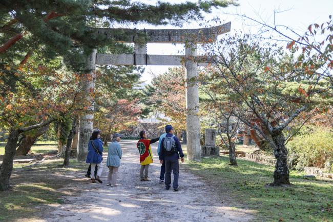 萩城跡指月公園内