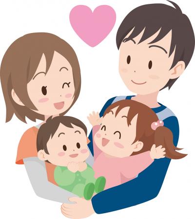 萩市の子育てサポートイラスト