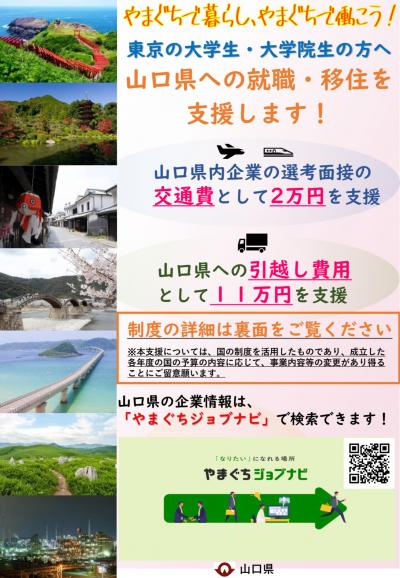 学生移住就業支援 チラシ