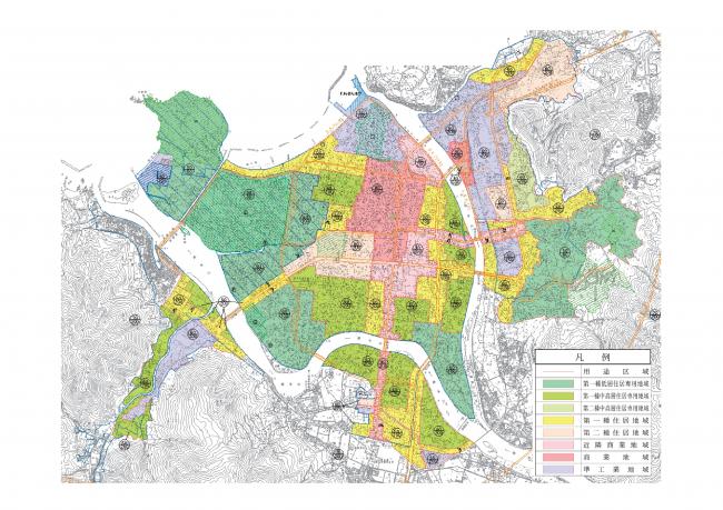 萩市都市計画区域内の用途地域