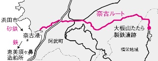 鉄の輸送ルート図