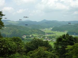伏馬山山頂から北側を望む
