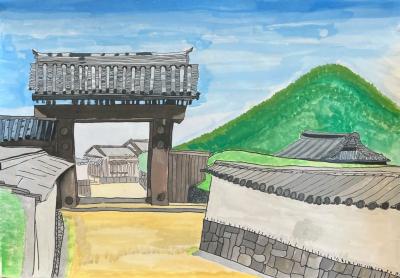 小学生の部_入選「北の総門と指月山」