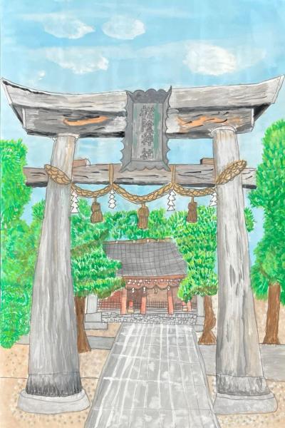 小学生の部＿優秀賞「松陰神社　二の鳥居」