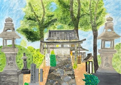 中学生の部＿入選「金毘羅社円政寺」
